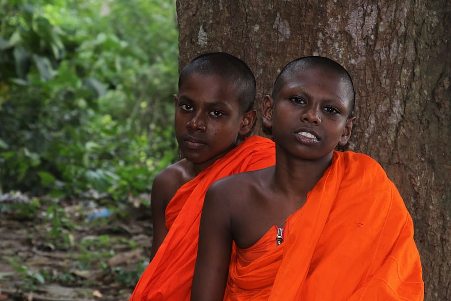 buddhist, faith, look, two, para, portrait, monk, garmin, at the court of HD wallpaper