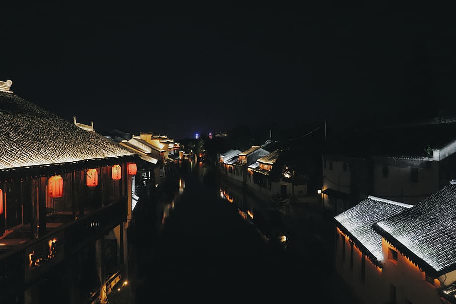 china, china town, night, illuminated, building exterior, architecture HD wallpaper