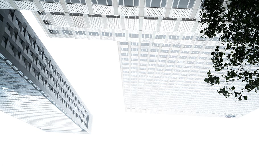 three high-rise buildings, office building, city, urban, town HD wallpaper