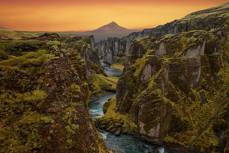 landscape, cannon, river, mountain, sky, stone, nature, scenics - nature HD wallpaper
