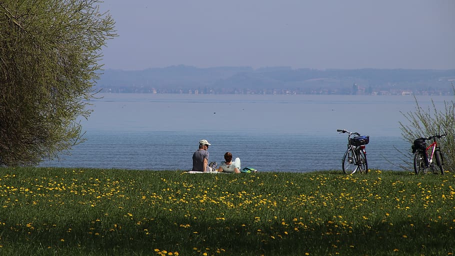 spring, lake, picnic, relaxation, the silence, idyliczny, season, HD wallpaper