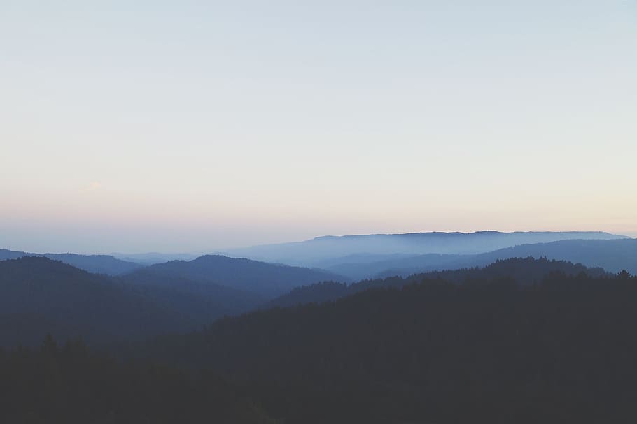 trees, layers, mountain, clouds, landscape, scenics - nature HD wallpaper