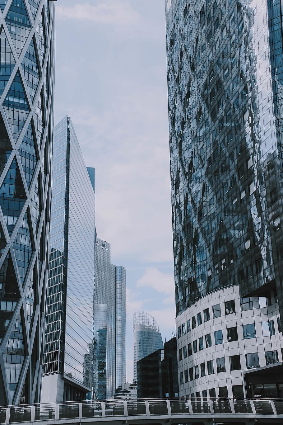 concrete buildings, office building, urban, city, metropolis HD wallpaper