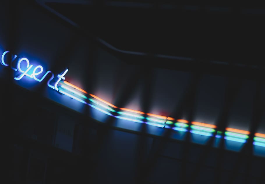 turned neon lights, building, sign, architecture, color, colour HD wallpaper