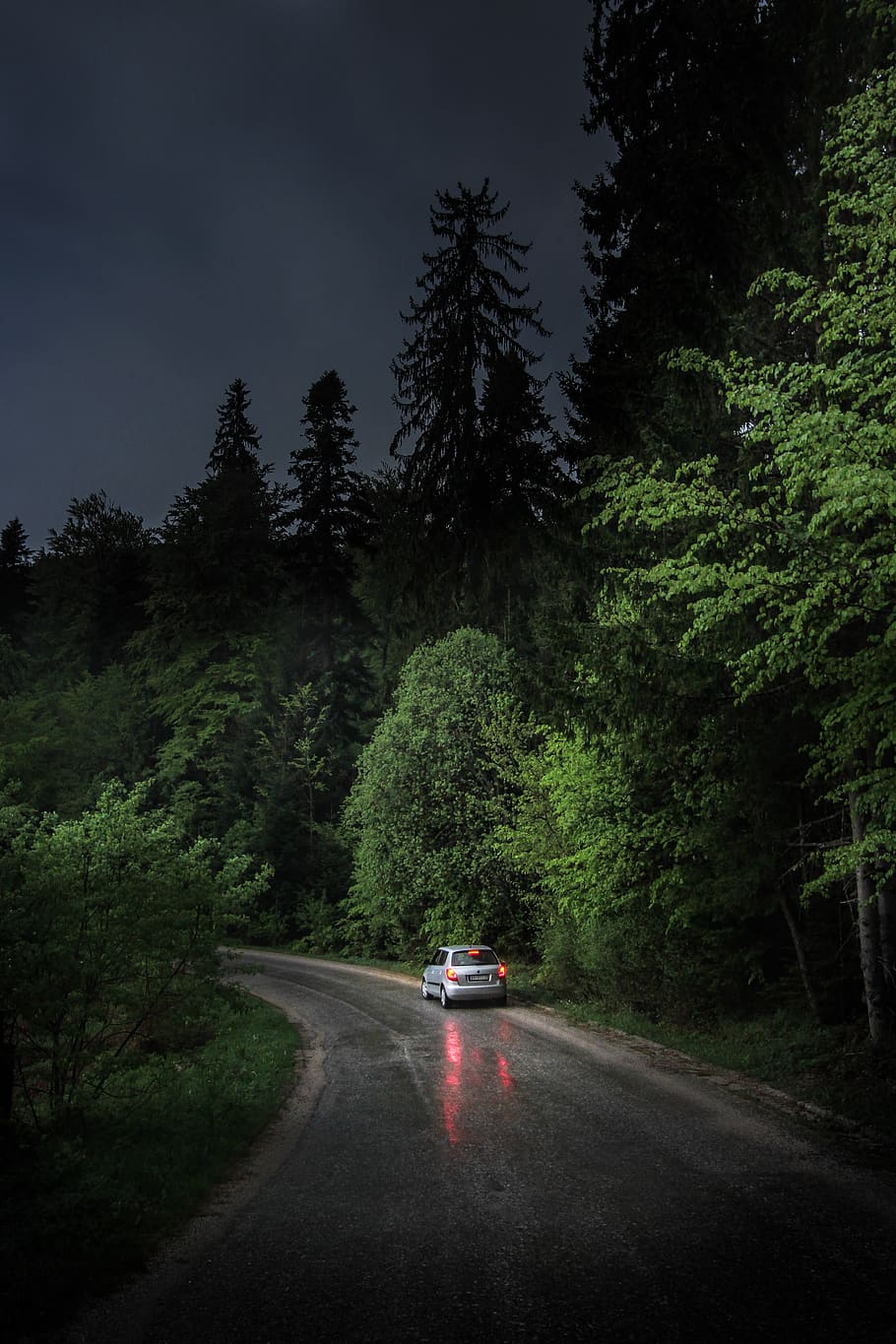 gray car near green leafed tree, road, gravel, dirt road, tara, HD wallpaper