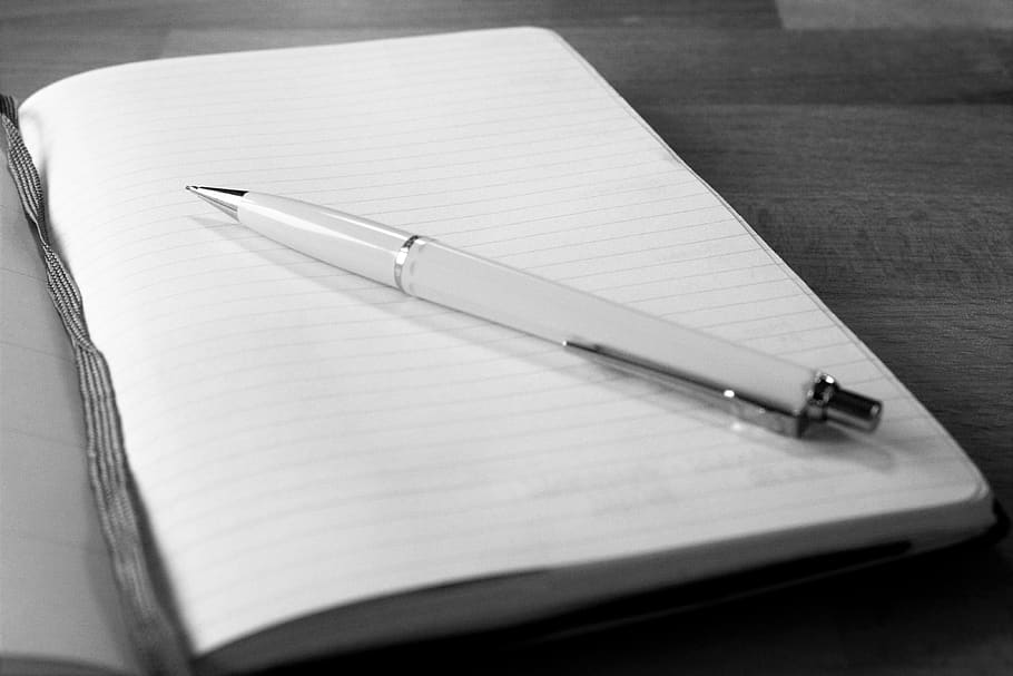 finland, pirkkala, write, notebook, writing, black and white HD wallpaper