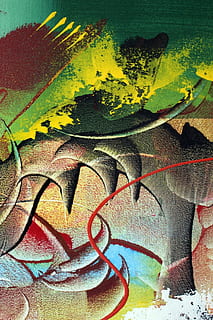 Detail of a bright abstract painted art background, texture, colors HD wallpaper