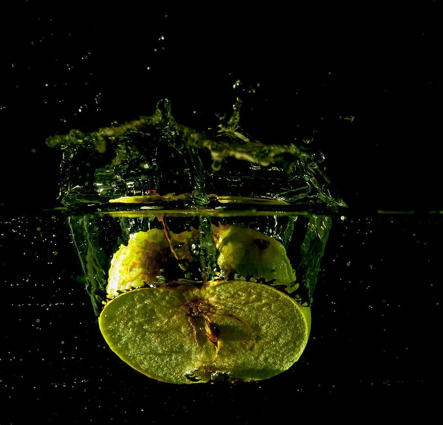 Clear Glass Container, bubble, clean, drip, drop, fruit, grow HD wallpaper