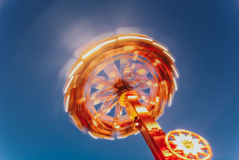 Orange Carnival, blur, blurry, bright, close-up, colorful, colors HD wallpaper