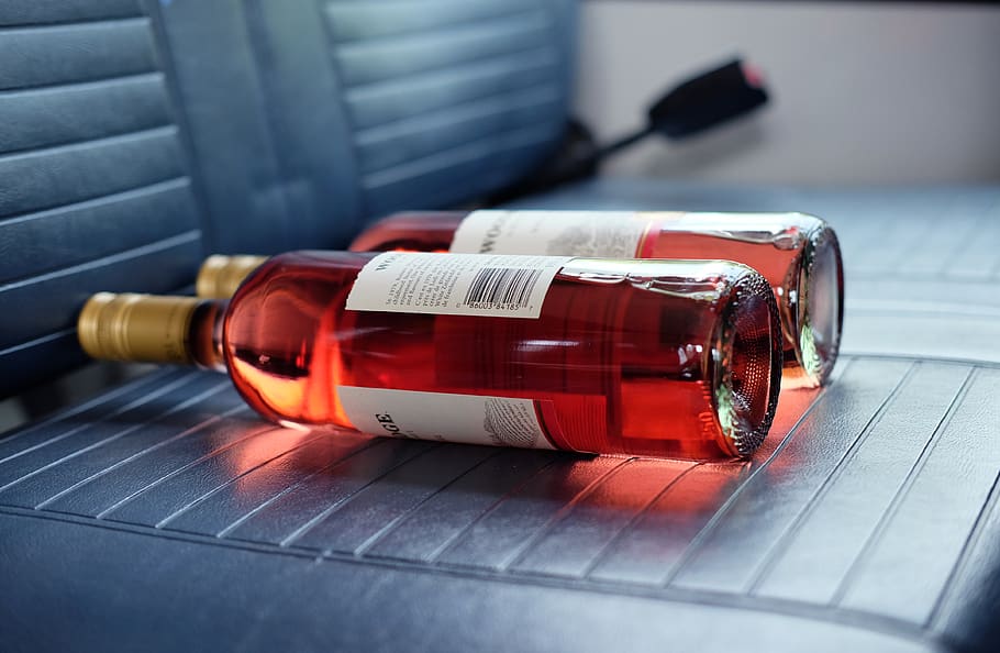 rosé, bus, seat, red, close-up, indoors, table, no people HD wallpaper