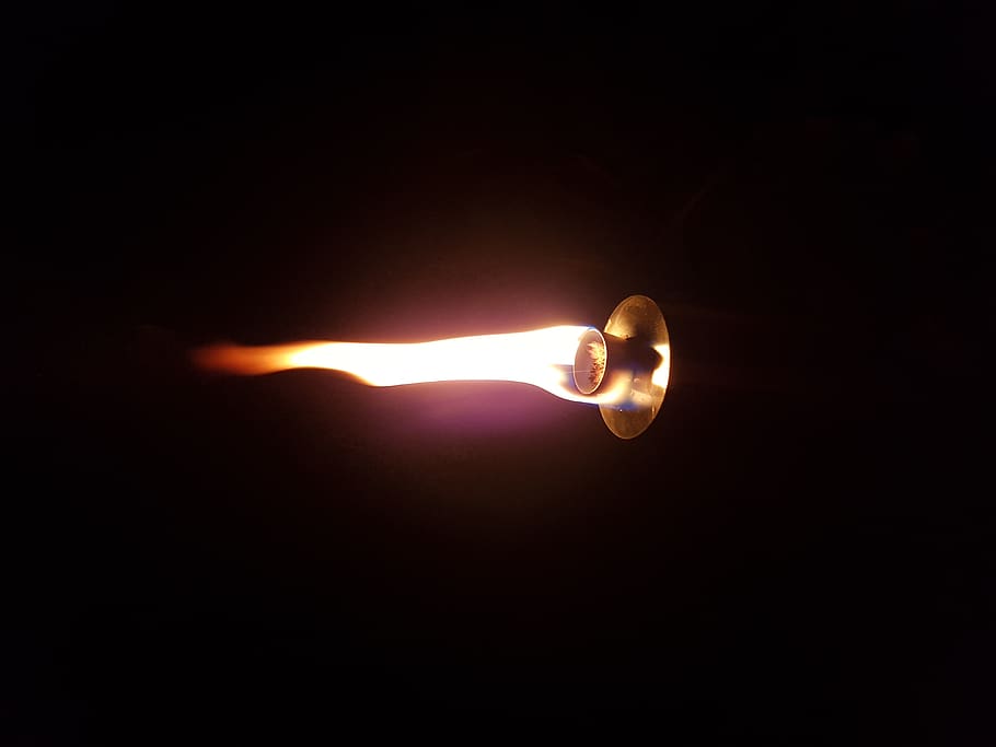 flame, torch, fire, dark, macro, space, astronomy, sky, night HD wallpaper