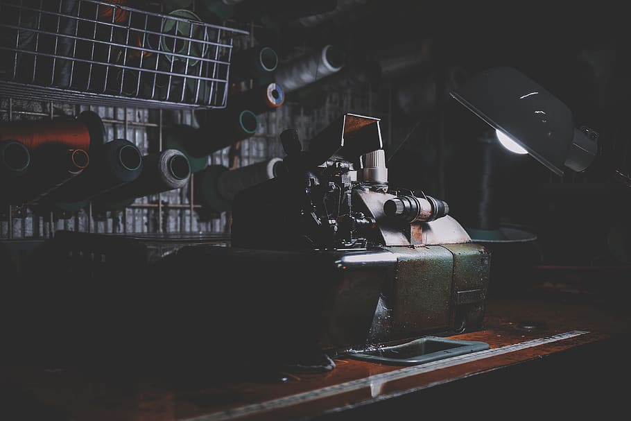 machine, sewing machine, sewing threads, taiwan, dark, vintage HD wallpaper