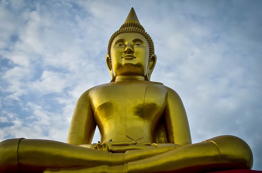 Buddha Statue in Thailand, religion, buddhism, background, meditation, HD wallpaper