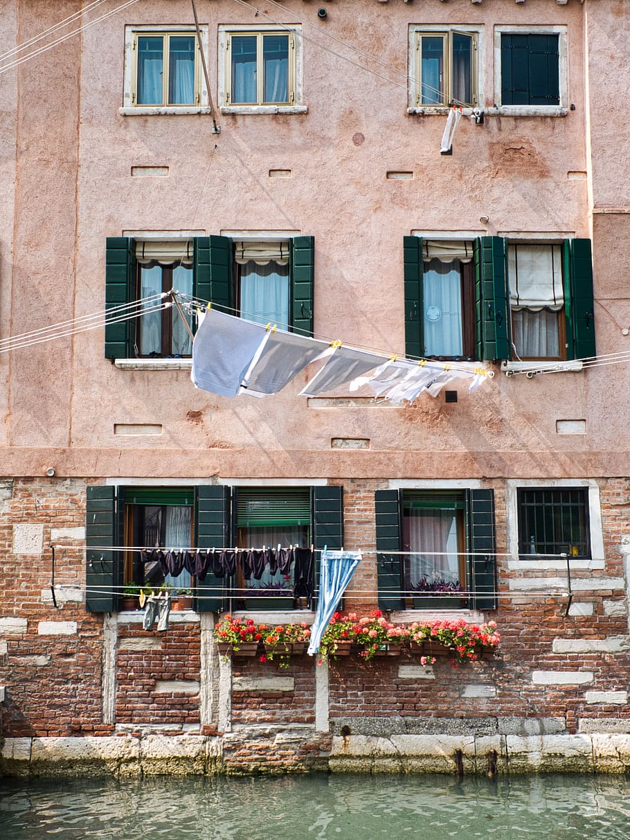 home decor, window, shutter, curtain, window shade, brick, linen HD wallpaper