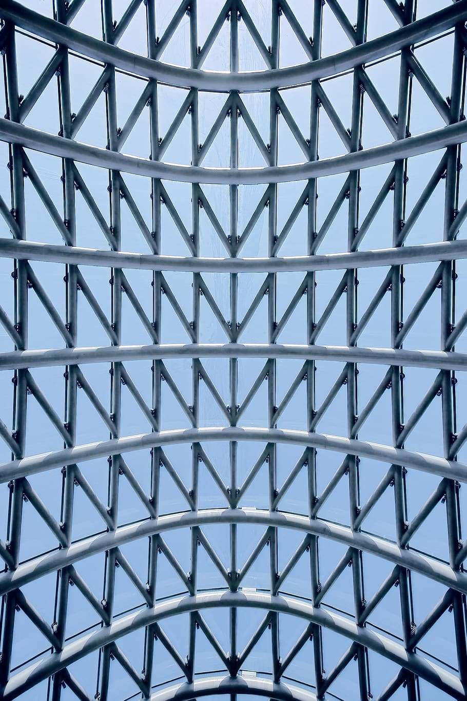 architecture, structure, pattern, blue, building, perspective HD wallpaper