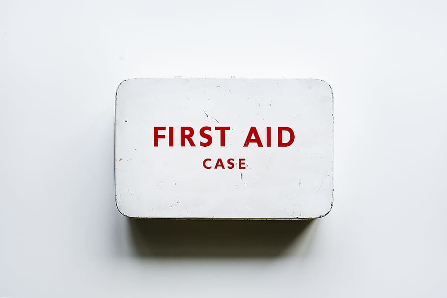 First Aid Case on Wall, box, care, cure, emergency, equipment HD wallpaper