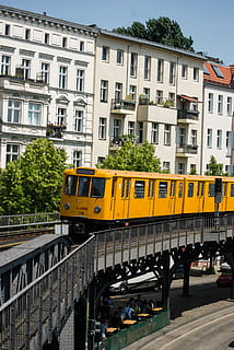 berlin, train, travel, bvg, summer, day, track, high, city HD wallpaper
