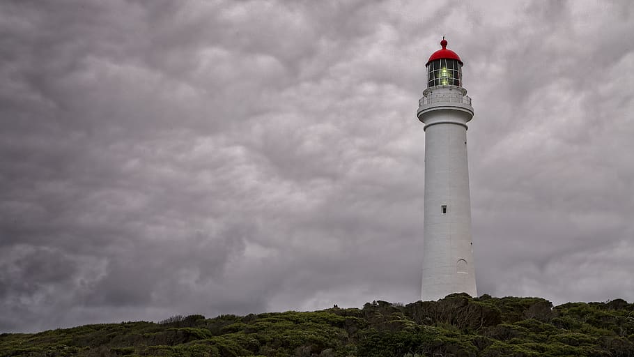 lighthouse, building, architecture, tower, beacon, split point lighthouse HD wallpaper