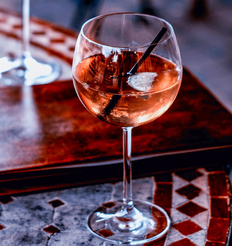 cocktail, wine spritzer, lemon, ice, glass, drink, fresh, cold HD wallpaper