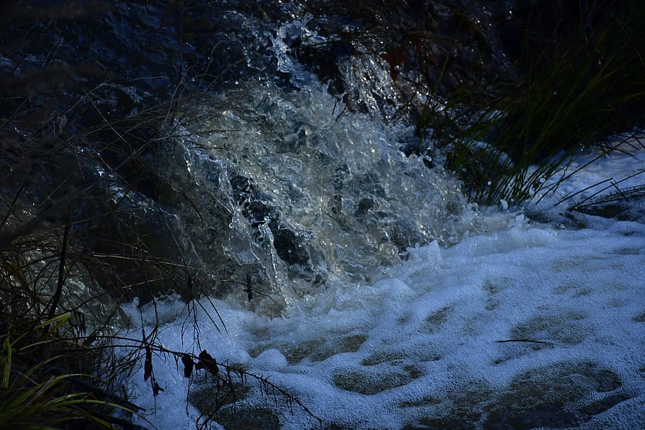 water, motion, beauty in nature, land, scenics - nature, flowing water HD wallpaper