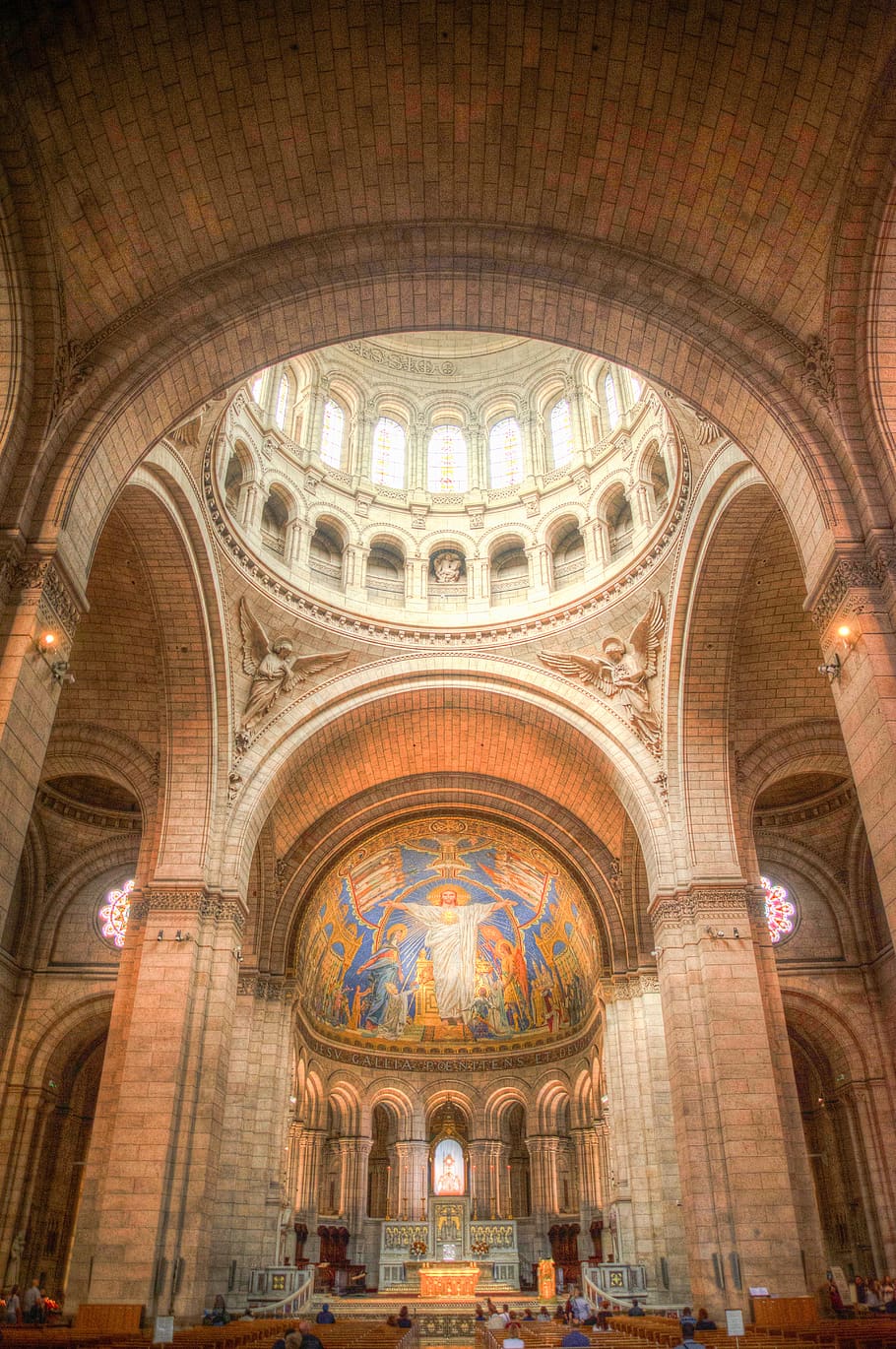 Brown Cathedral Interior, ancient, arch, architecture, art, building HD wallpaper