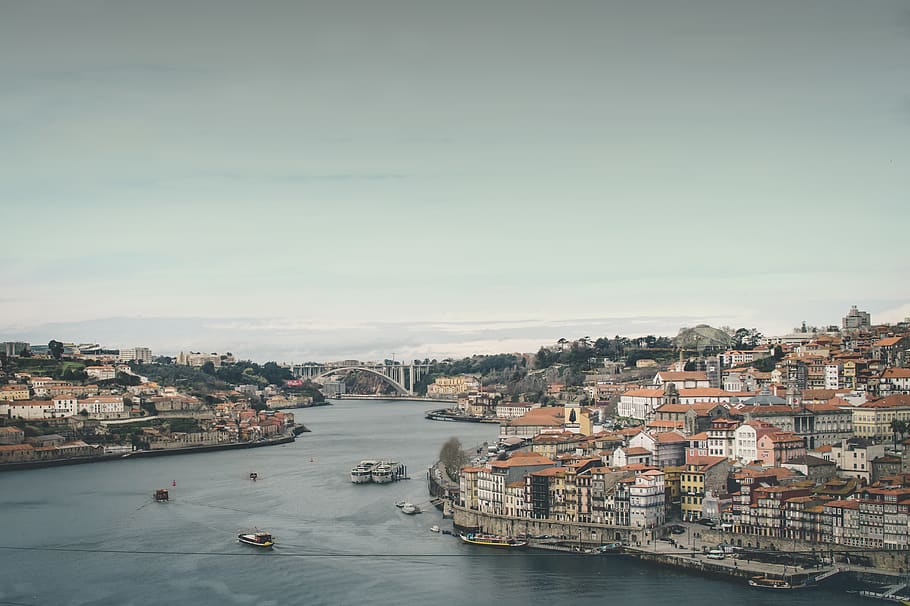 portugal, porto, luís i bridge, river, douro, ribeira, rio, HD wallpaper