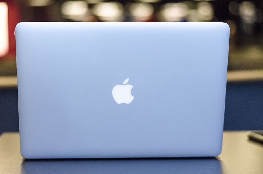mac, laptop, lights, minimal, silver, close-up, communication HD wallpaper