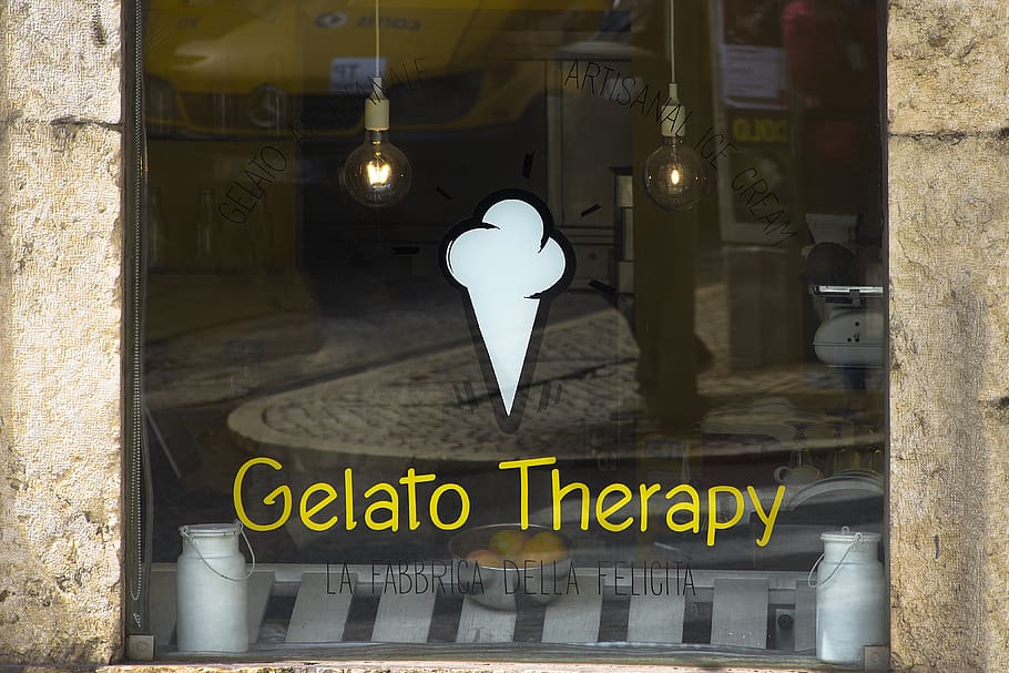 icecream, cafe, window, cafetteria, coffee shop, therapy, display window HD wallpaper