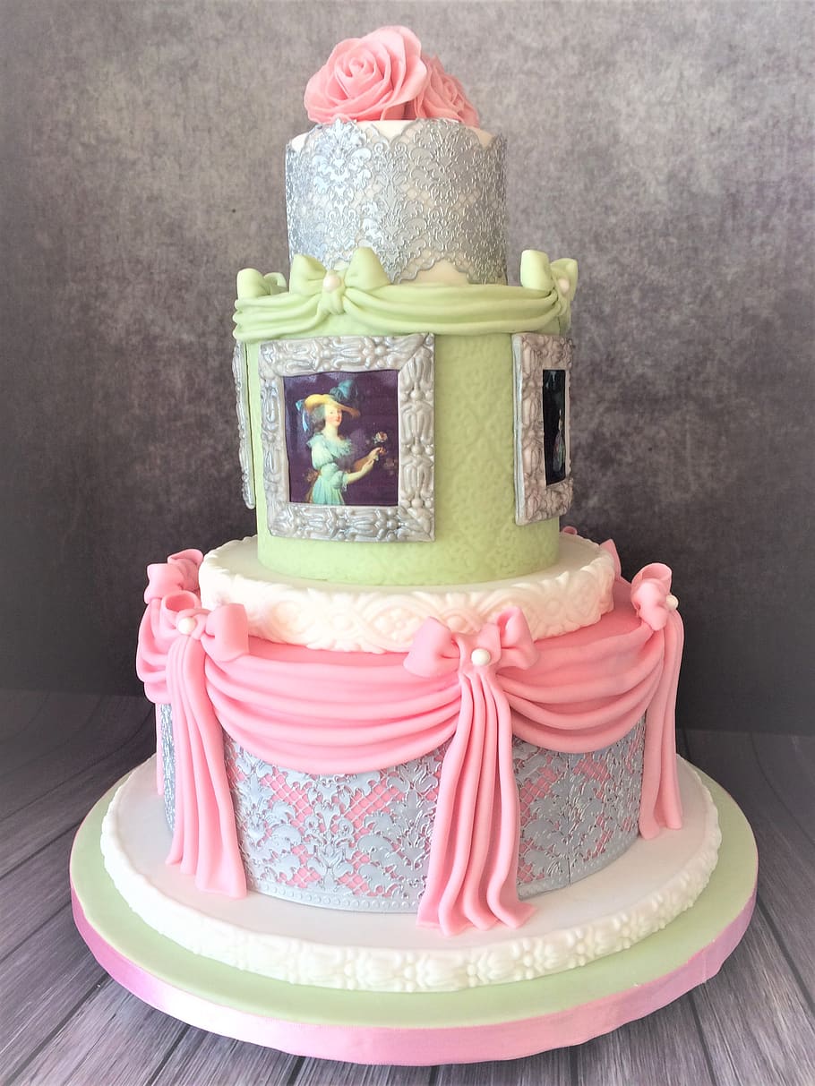 wedding cake, rococo, baroque, marie antoinette, grinding, valances, HD wallpaper