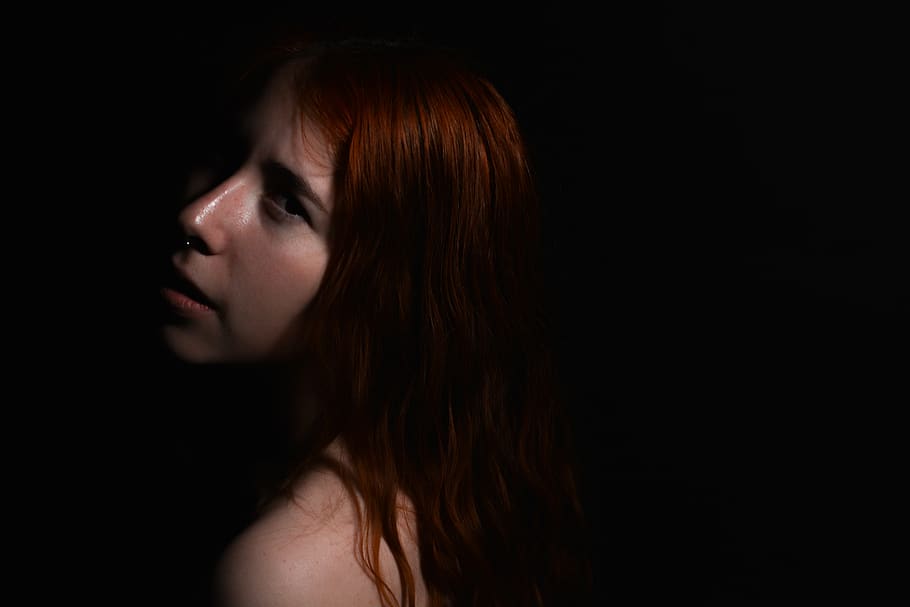 proffessional, studio, portrait, contrast, deep, mood, black HD wallpaper