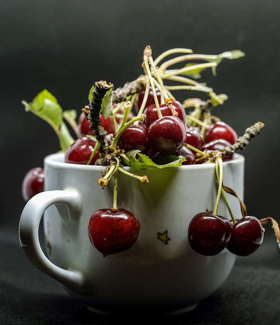 cherry, fruit, food, fresh, ripe, tasty, red, delicious, healthy HD wallpaper