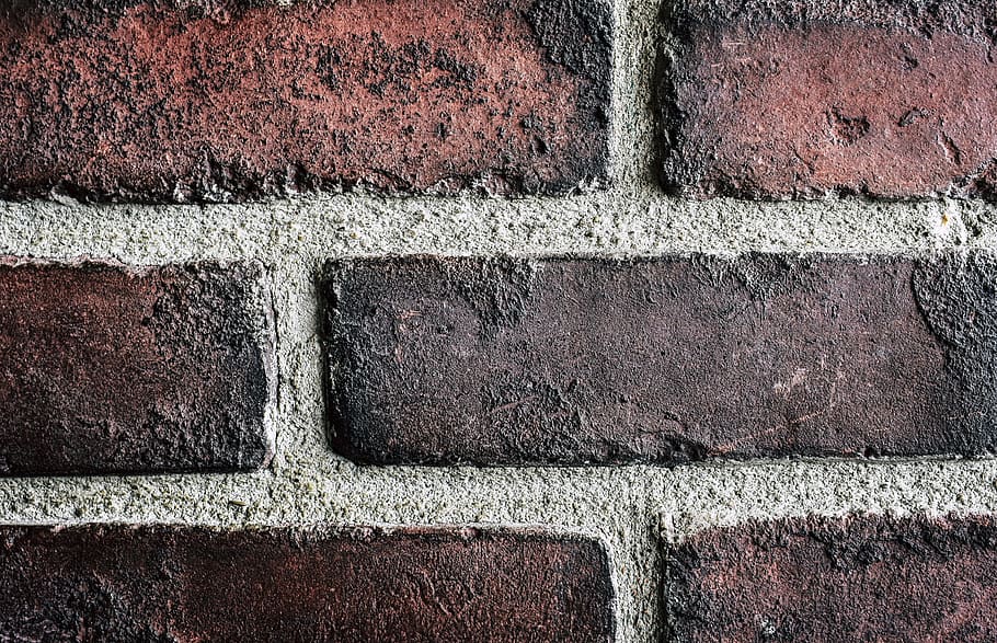 Red Brick Wall, bricks, brickwall, brickwork, cement, close-up HD wallpaper