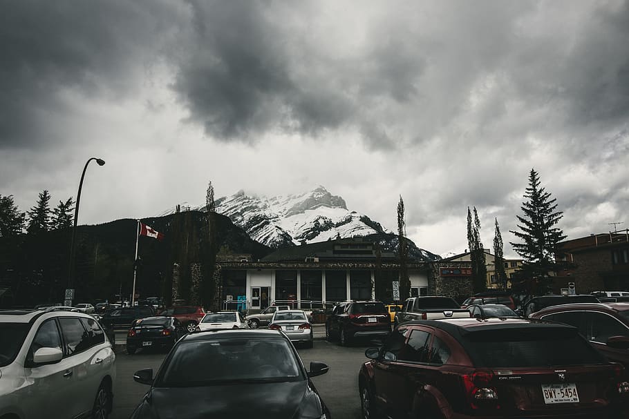 canada, alberta, flag, mountain, cars, new brunswick, mode of transportation HD wallpaper