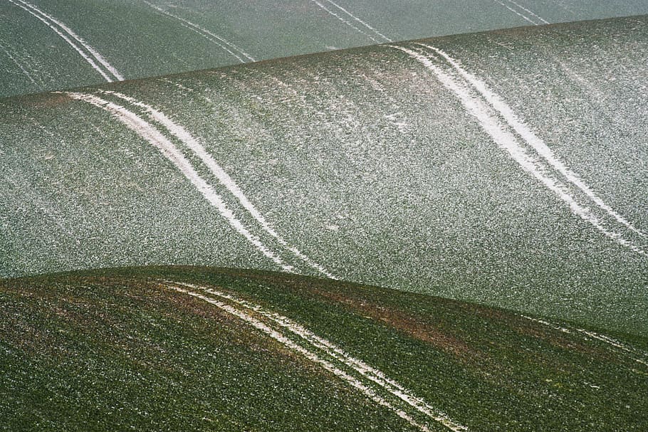winter, line, landscape, sport, no people, high angle view HD wallpaper
