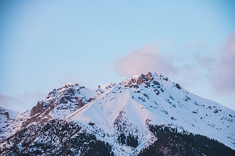 Brown Snowy Mountain, adventure, background, background image HD wallpaper