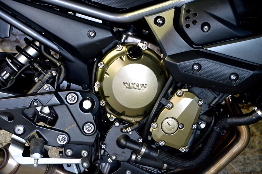 Black Yamaha Motorcycle, attraction, auto, automobile, automotive