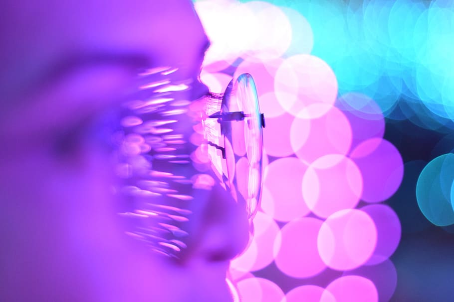 Close-up Photography of Woman With Eyelgasses, abstract, art HD wallpaper