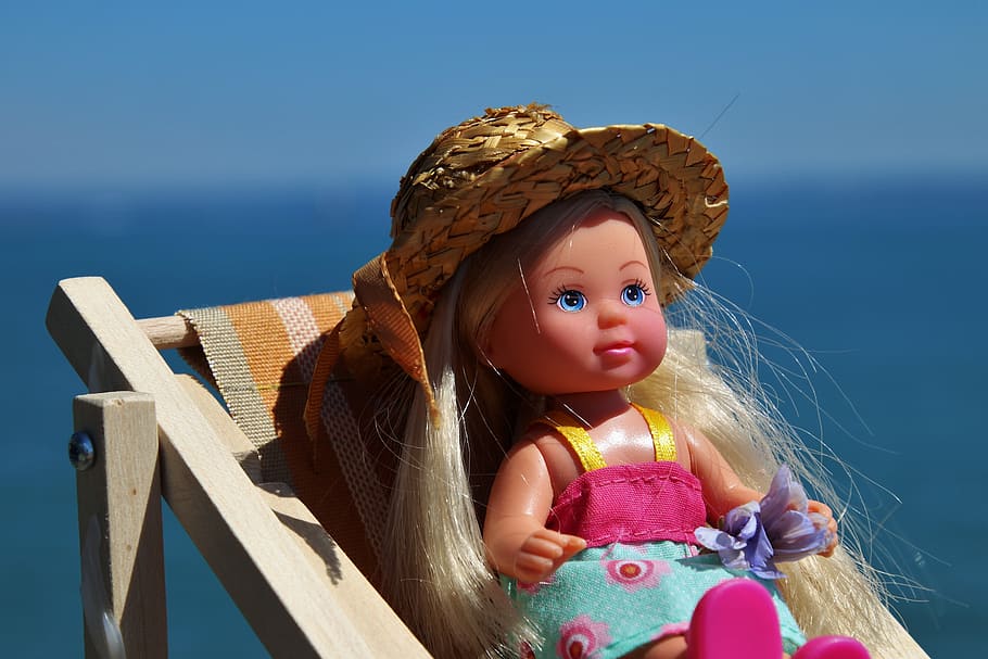 doll, rubber, toy, charming, summer, relaxation, water, colorful HD wallpaper
