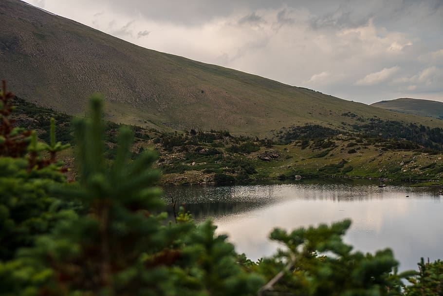 lake, trees, forest, water, mountains, hiking, summer, colorado HD wallpaper