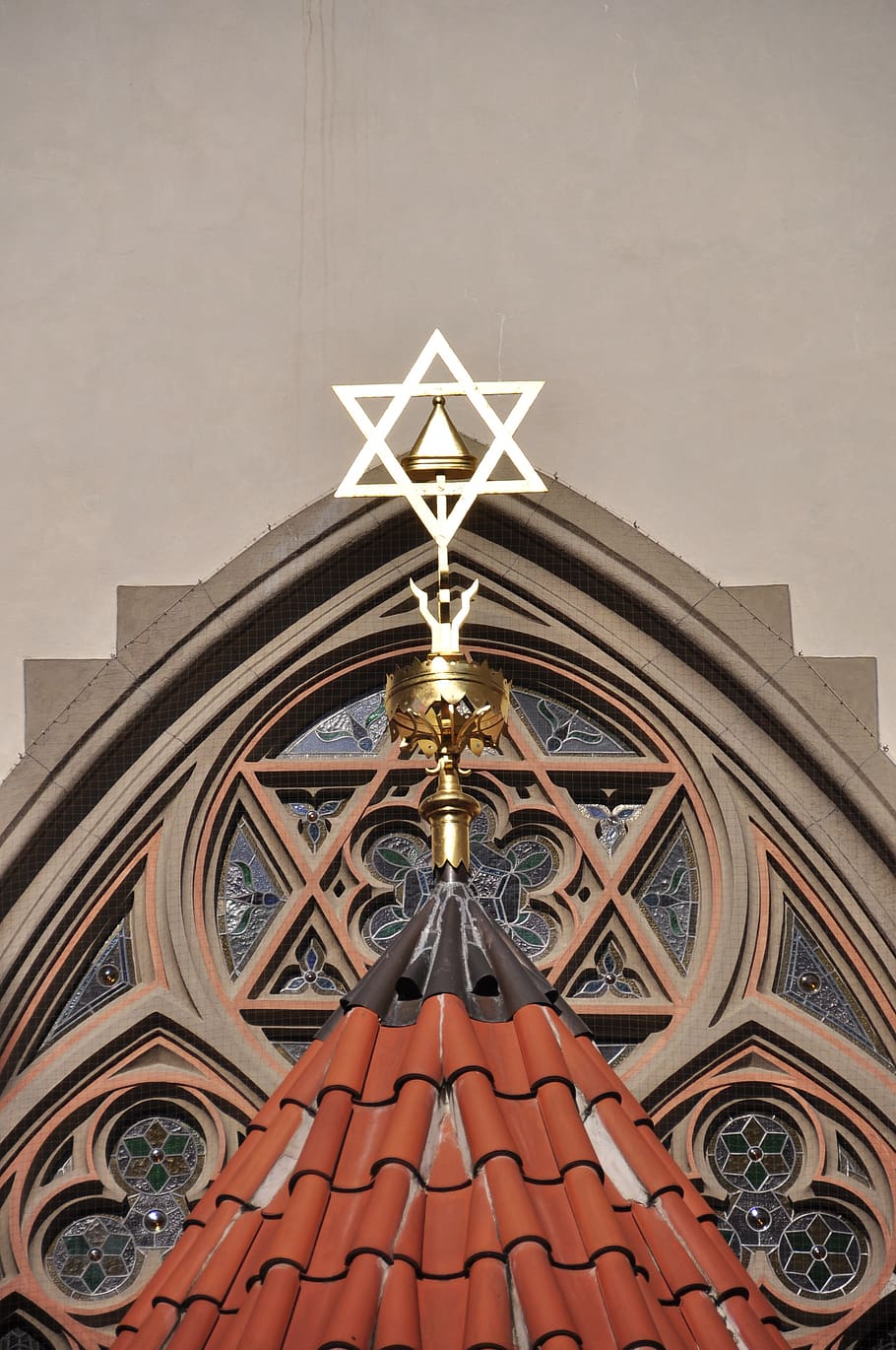 synagogue, prague, jewish star, religion, judaism, faith, architecture, HD wallpaper