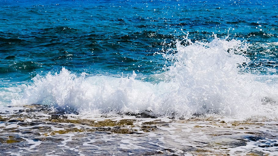 Body of Water, beach, crash, daylight, drops, motion, ocean, sea HD wallpaper