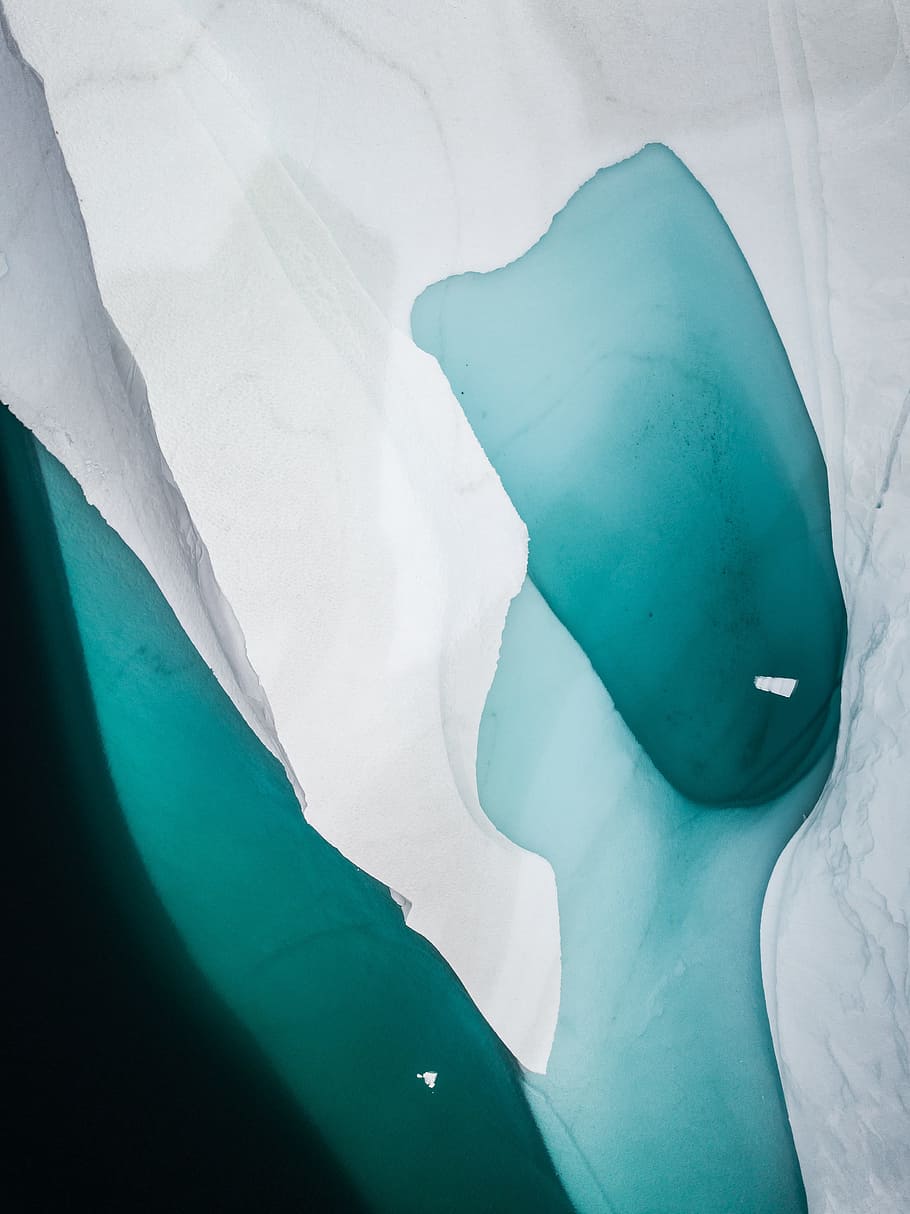 white cloth with teal stain, iceberg, frozen, arctic, turquoise, HD wallpaper