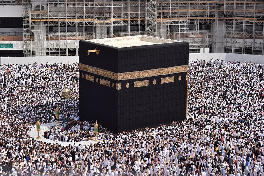 Kaaba, Mecca, crowd, group of people, large group of people, real people, HD wallpaper