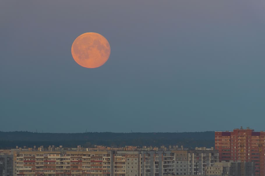 russia, arkhangel'sk, архангельск, supermoon, 2015, HD wallpaper