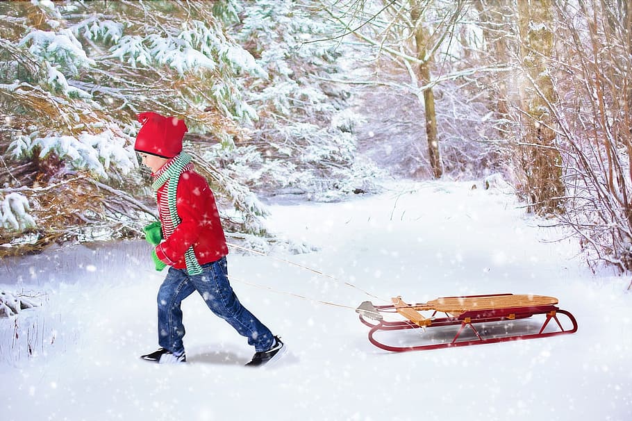 background, winter, ice, snow, nature, frozen, kid, child, cold temperature HD wallpaper
