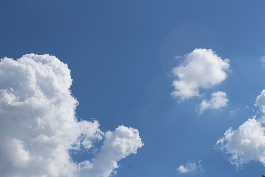 sky, clouds, blue, white, cloud - sky, beauty in nature, low angle view HD wallpaper