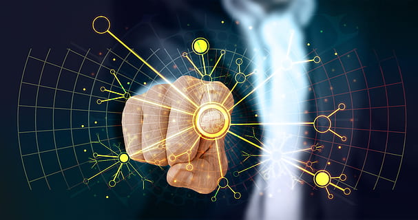 web, network, technology, developer, touch, finger, artificial intelligence HD wallpaper
