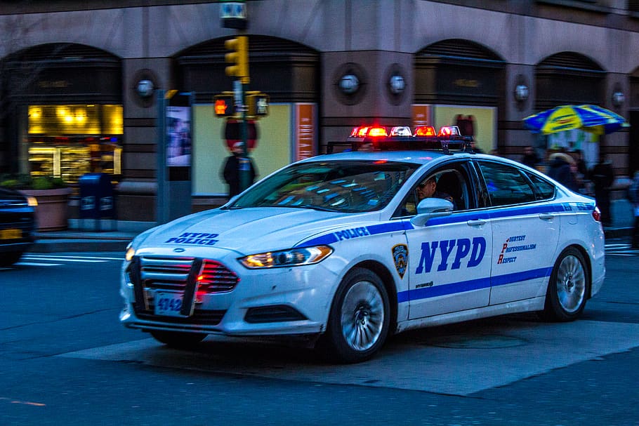 new york, united states, chase, emergency, vehicle, lights, HD wallpaper
