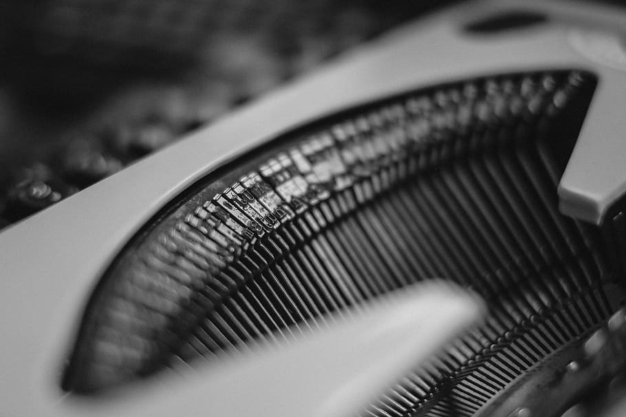 gray and black typewriter, close-up, technology, selective focus HD wallpaper