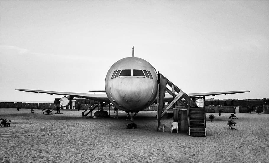 benin, cotonou, dream beach, air vehicle, airplane, travel HD wallpaper